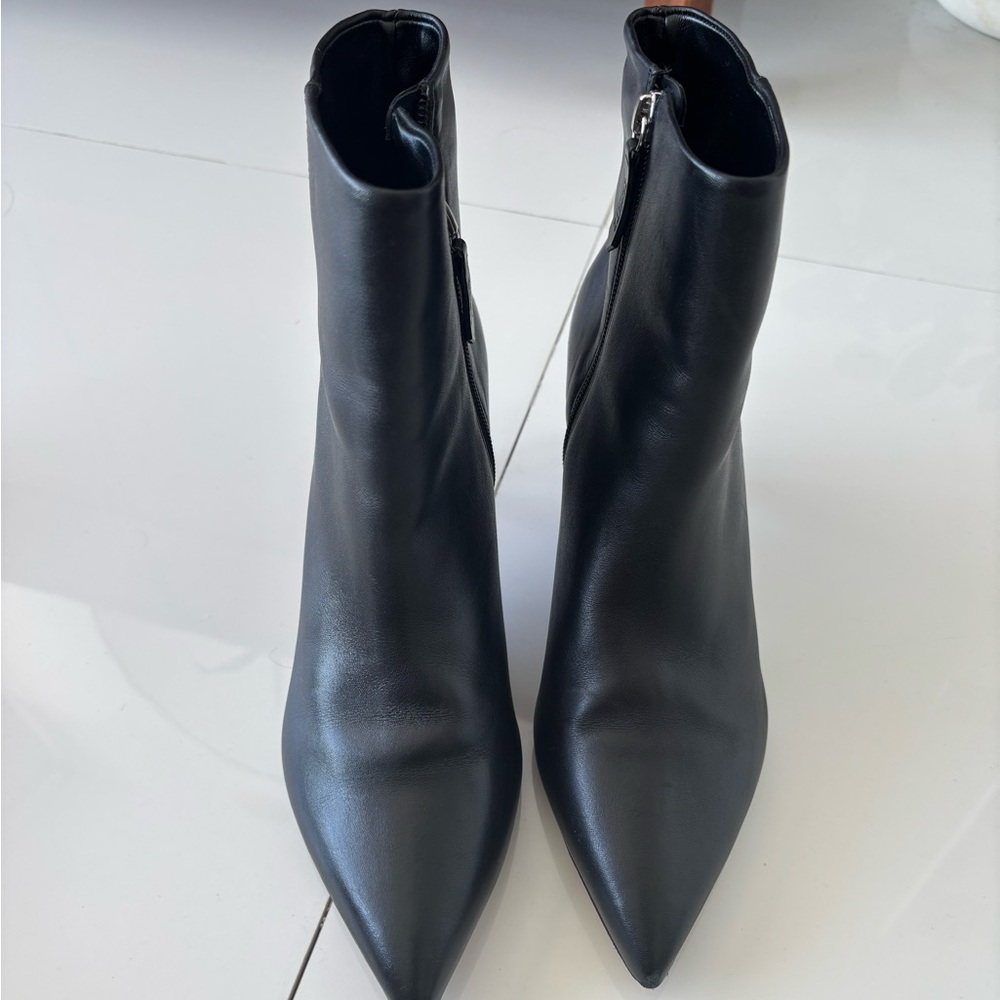Black Leather Ankle Boots